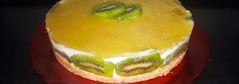 Cheesecake de Kiwi - Sem forno