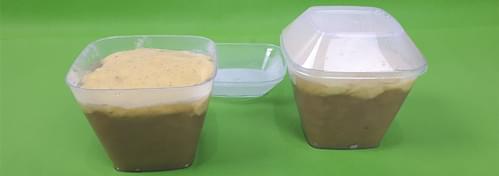 Doce de banana com creme inglês